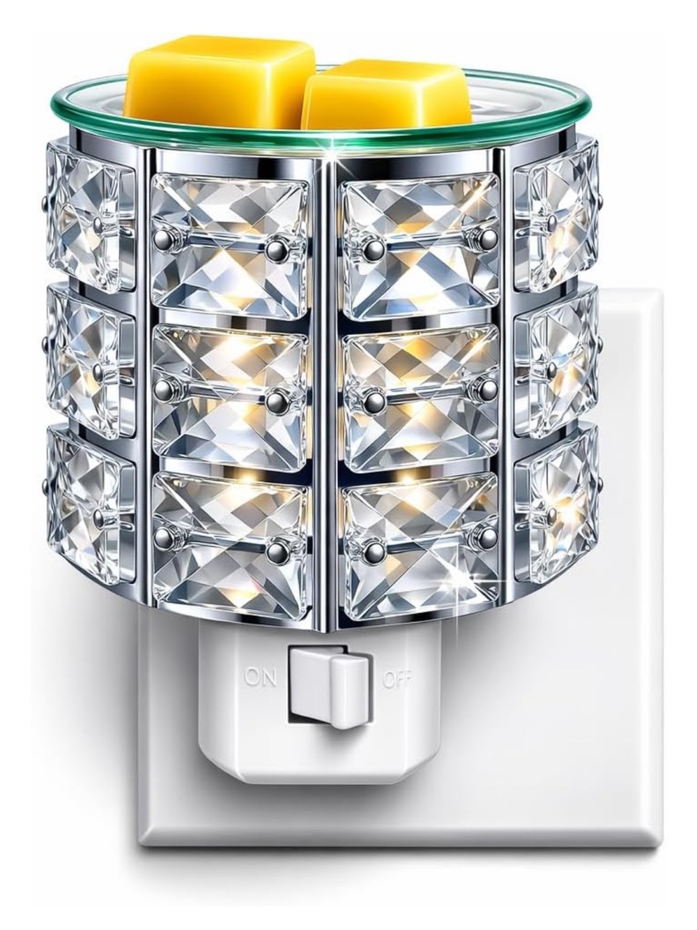 Crystal Plug-In 2in1 Wax Warmer Night Light